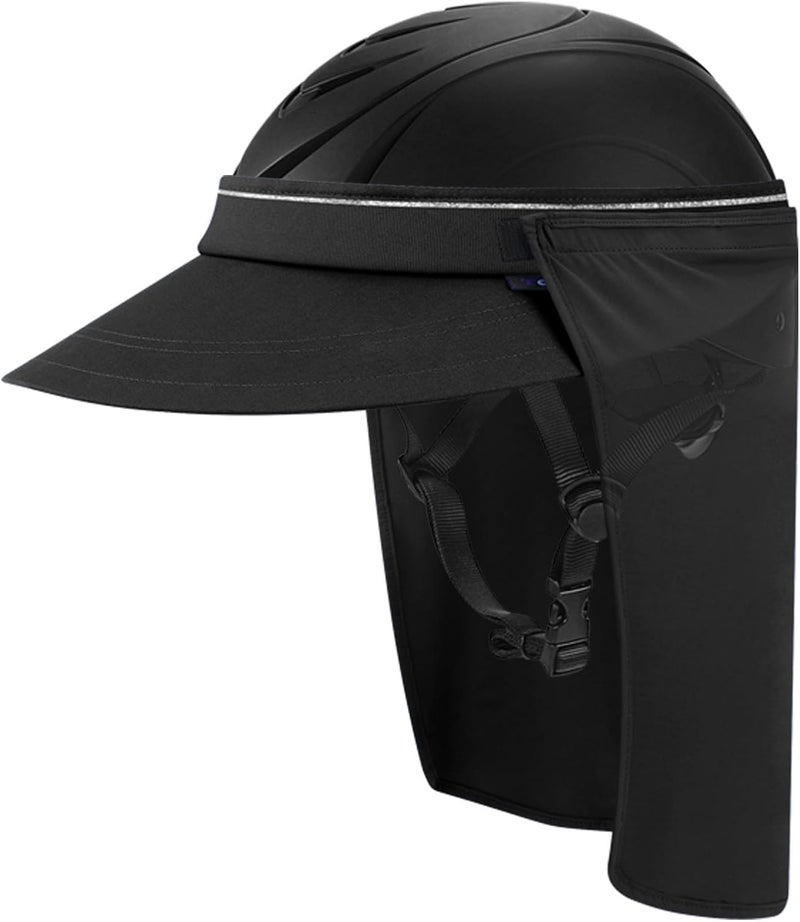 Tontron Horsriding Helmet Visor |Helmet Sunshade with Removable Neck Flap - Image 2
